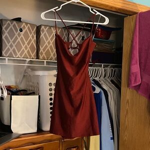 Windsor Deep Red Backless Dress